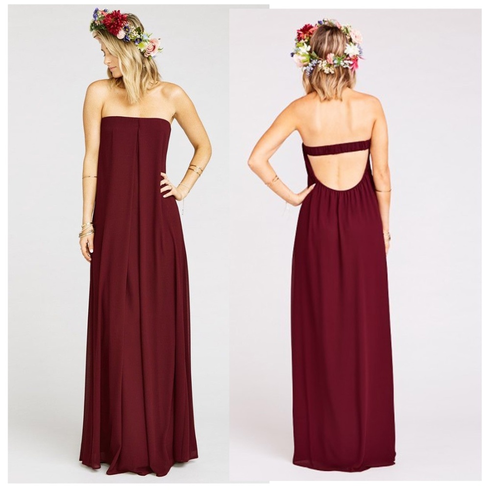 Show Me Your Mumu Siren Maxi Dress Merlot L